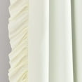 thumbnail image 5 of Lush Decor Reyna 100% Microfiber Lined Blackout Ruffled Rod Pocket Window Curtain Panel White Single 54X84, 5 of 7