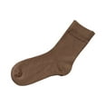 thumbnail image 6 of SERISIMPLE 5 Pairs Bamboo Dress Casual Sock for Women Mid-Calf Crew Socks Soft Lightweight (Brown, Medium), 6 of 6