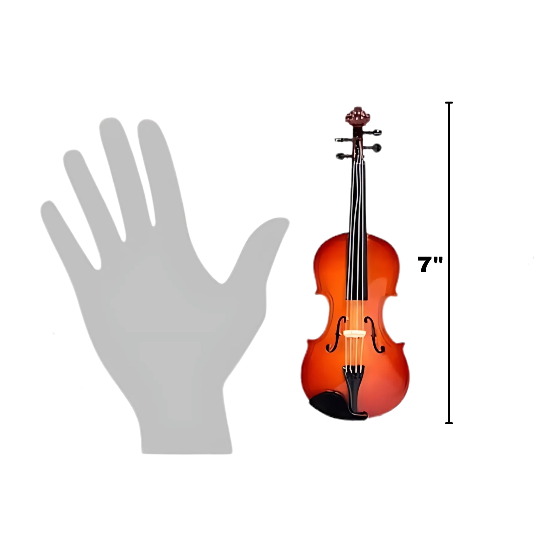 Broadway Gifts Miniature Violin with Case, Stand, and Bow, 7 Inches Tall