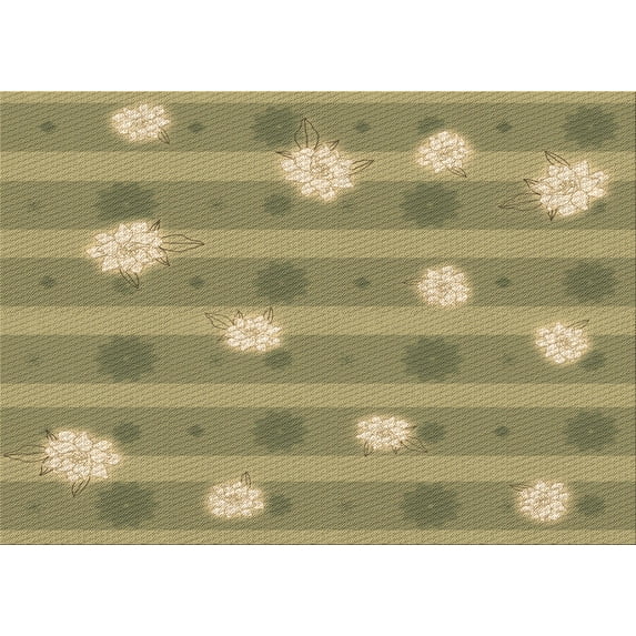Ahgly Company Indoor Rectangle Patterned Metallic Gold Area Rugs, 2' x 4'