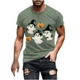 thumbnail image 2 of Blusas y camisas de manga corta y cuello redondo para hombre. Blusas/camisetas de manga corta con cuello redondo y estampado de Halloween para hombre. Blusa para hombre., 2 of 5