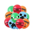thumbnail image 2 of Kit de suministros para fiesta temática de Minecraft, globos, pancartas, adornos para pasteles y decoraciones., 2 of 5