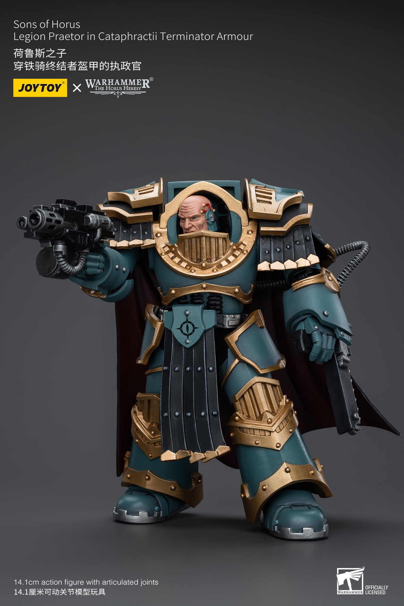 Joytoy - Warhammer 40K: The Horus Heresy - Sons Of Horus: Legion Praetor in Cataphractii Terminatopr Armor 1/18 Figure