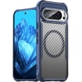 thumbnail image 1 of KOMI for Google Pixel 9 Pro XL Case,Google 9 case Pixel 9 Phone Case Flexible TPU+PU Slim Translucent Hard Plastic Phone Case Military Grade Drop Protection Phone Cover for 9 Pro XL (Blue), 1 of 5