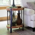 thumbnail image 6 of Alaterre Furniture Ryegate Natural Solid Wood with Metal Round End Table, Natural, 6 of 7