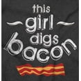 thumbnail image 2 of This Girl Digs Bacon Funny Meat Lover Women's Plus Size Graphic Tee Brisco Brands 2X, 2 of 4