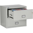 thumbnail image 3 of Phoenix Safe Lateral 31 inch 2-Drawer Fireproof File Cabinet with Key Lock, Water Seal, Gray, LAT2W31LG, 3 of 6