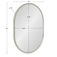 thumbnail image 5 of Kate and Laurel Caskill Mid-Century Framed Capsule Wall Mirror, 18 x 24, Silver, Modern Decorative Mirror for Wall, 5 of 7