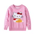 thumbnail image 3 of Hello Kitty niñas cuello redondo suéter de dibujos animados otoño/invierno nuevo estilo niños moda dulce suéter de punto suéter doble grueso, 3 of 4