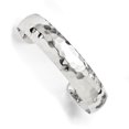 thumbnail image 1 of 925 Sterling Silver Hammered Slip On Bangle Bracelet Cuff, 1 of 6