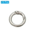 thumbnail image 3 of Uxcell 20mm Spring O Ring Round Snap Clip, Circle Trigger Keyrings Buckle Small Clamp Clasp Silver Tone 12 Pcs, 3 of 6