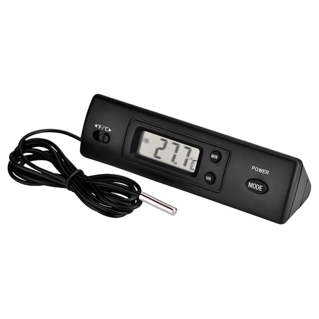 Electronic LCD Digital Temperature Meter Probe Sensor Wired Refrigerator Digital for Greenhouse, Garden, Cellar, Fridge