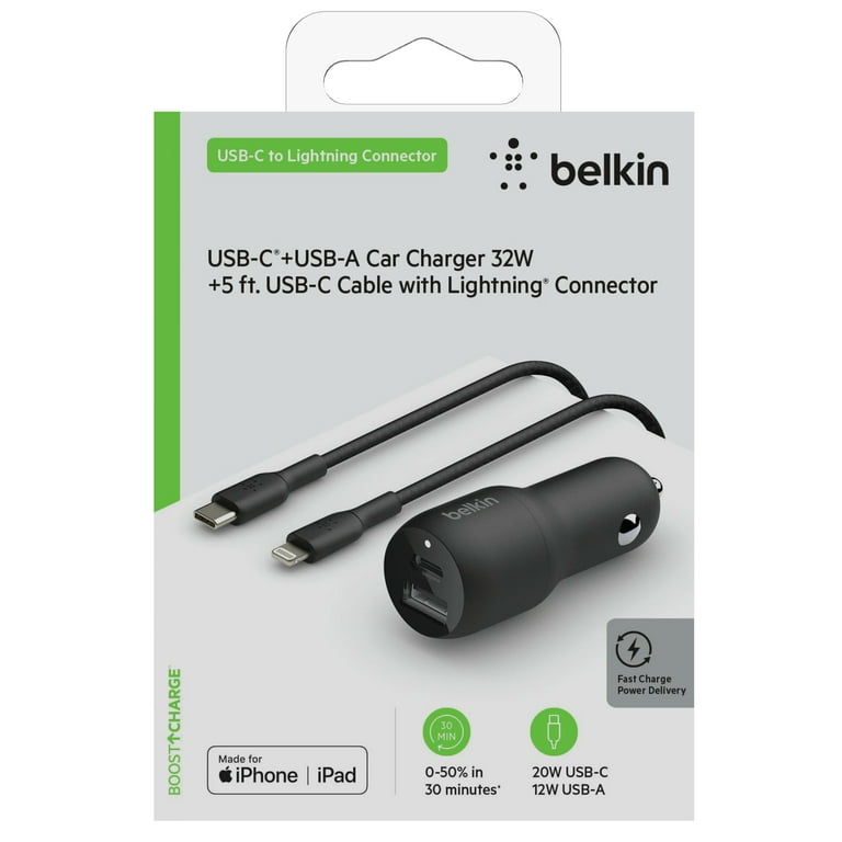  Belkin BoostCharge Nylon Braided USB C to Lightning Cable  6.6ft/2M - MFi Certified 18W Power Delivery iPhone Charger Cord - Apple  Charger USB C Cable - Fast Charging for iPhone 14