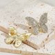 thumbnail image 4 of 6 broches de mariposa de aleación con diamantes de imitación. Broche de mariposa de metal con forma de animal. Broche de mariposa con piedra natal., 4 of 9