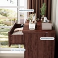 thumbnail image 4 of EastVita 5 Drawer Dresser for Bedroom Farmhouse Tall Chest of Drawers with Metal Handles Rustic Wooden Dresser for Living Room Hallway-Brown, 4 of 7
