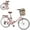 Pink, variant on Folding Women Bicycle 26 Inch, 7 Speed Beach Cruiser Bike for Women, High Carbon Steel Frame Ladies Bicycle with Basket& Rear Rack, Commute Bike for Women Adults, Multiple Colors