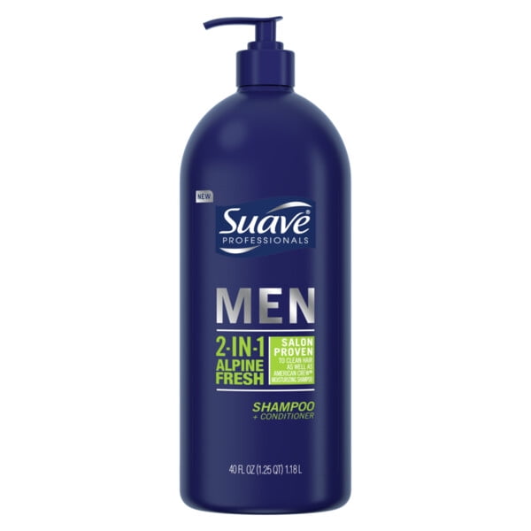 Suave Men Moisturizing 2 in 1 Shampoo Plus Conditioner with Alpine