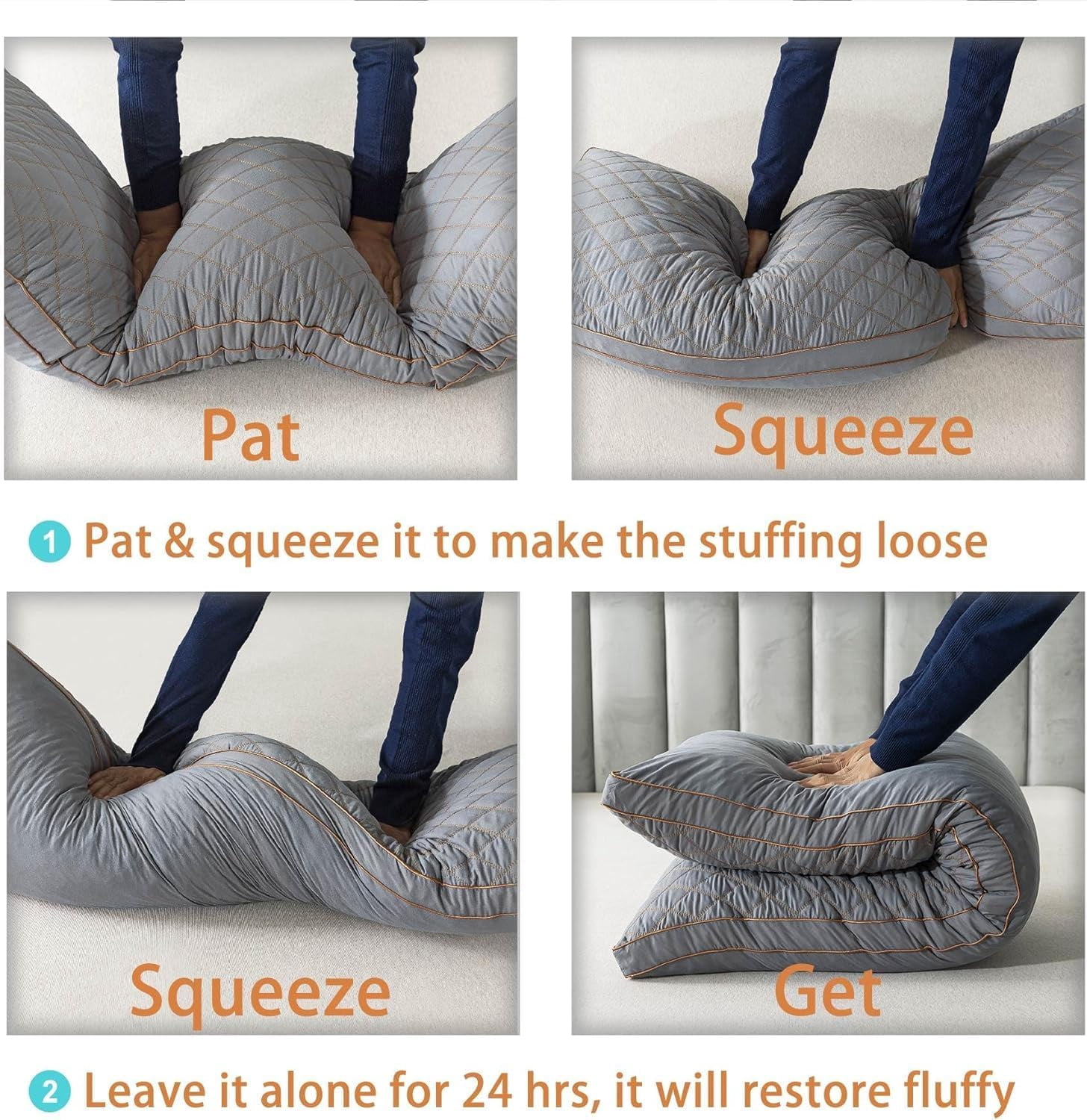 Memory Foam Body Pillow with Plush Fuzzy Cover Full-Length Support Pillow for Adults Soft Comfortable Sleeping Aid