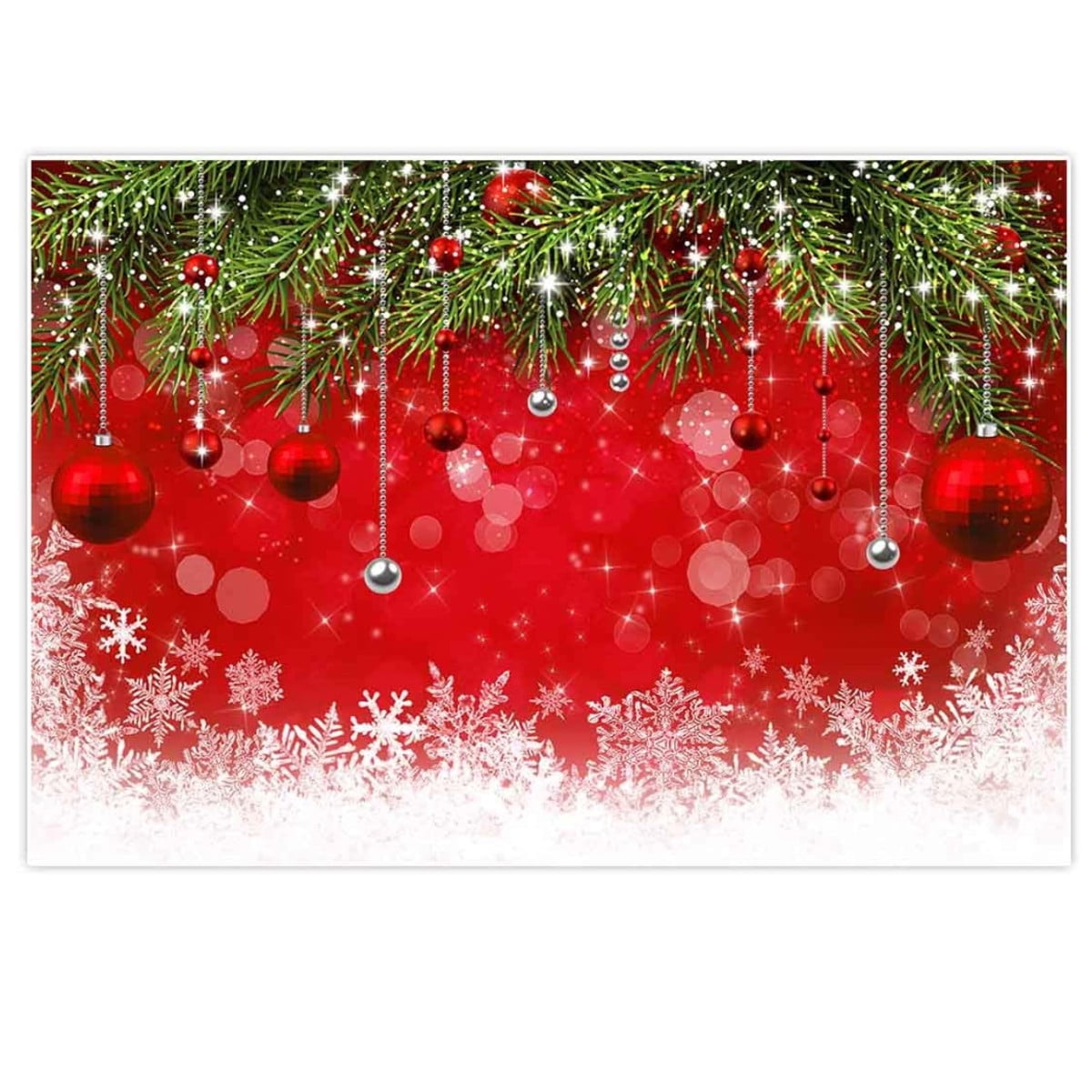 Mehofoto Christmas Backdrop 5x7ft Vinyl Christmas Ball Red Star Wood Wall Photo Backdrops Christmas Eve Decoration Photography Background
