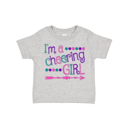 

Inktastic I m a Cheering Girl- Cheerleader with Arrow Gift Toddler Boy or Toddler Girl T-Shirt