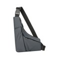 thumbnail image 3 of Bolso bandolera, mochila de hombro, bandolera, bolso de viaje para hombre, bolso de pecho Gris, 3 of 9