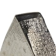 thumbnail image 5 of 9" x 9" Silver Aluminum Slanted Heart Sculpture with Cube Textured Exterior, by DecMode, 5 of 11