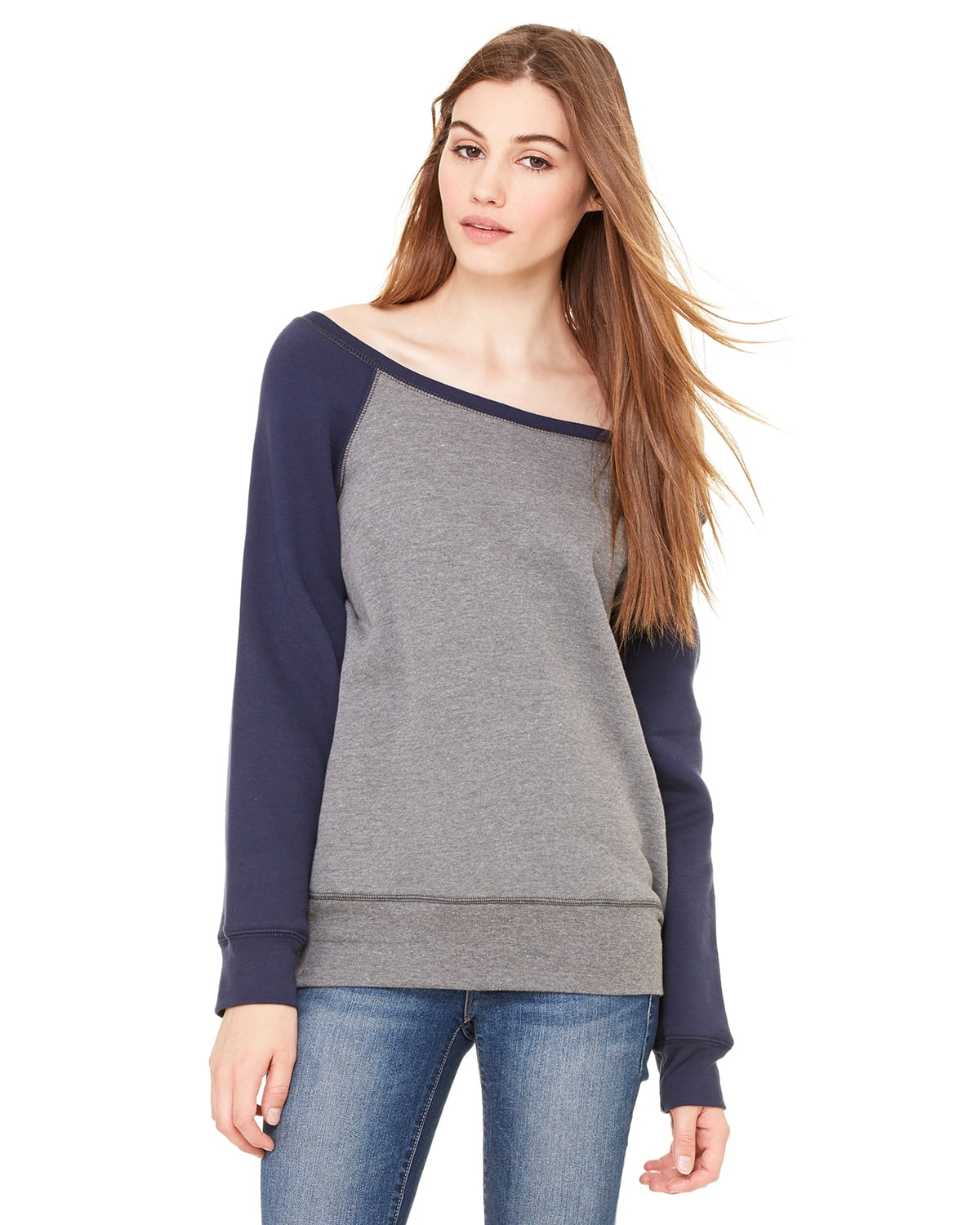 Wide neck womens sweatshirts Clearance