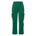 thumbnail image 2 of WTXUE Girls Cargo Pants, Scrub Pants Pants for Women Casual Gradient Print Bottom Sweatpants Pockets Waisted Sporty Gym Athletic Fit Jogger Pants Trousers, Pantalones De Mujer, 5-Green, 2 of 5
