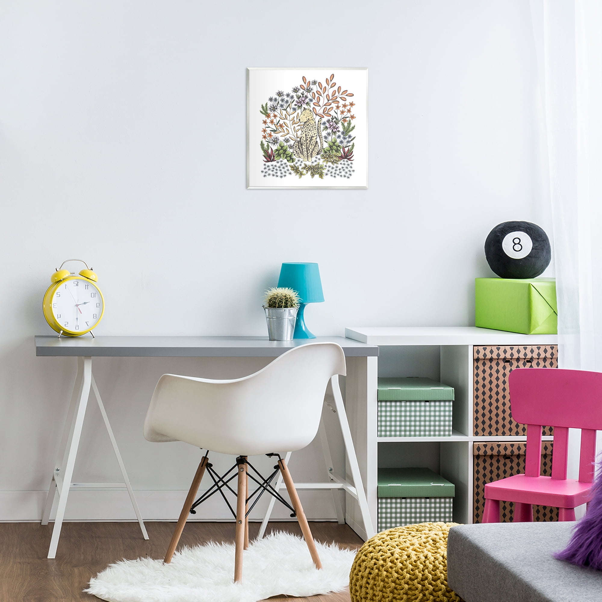Jungle Wildlife Leopard Wall Plaque Art, design by Cecilia Battaini