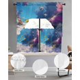 thumbnail image 2 of Coastal Coral Swag Kitchen Curtains Sets for Windows 24 Inch Length, Summer Ocean Nautical Beach Fishes Short Window Curtain Panels Swags Valances and Tiers 3 Piece Set for Cafe/Dining Room, 2 of 5