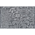thumbnail image 3 of Veranda Transitional 2' x 3' Charcoal and Light Gray Polypropylene Outdoor Area Rug, 3 of 7