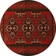 thumbnail image 1 of Ahgly Company Machine Washable Indoor Round Persian Orange Traditional Area Rugs, 8' Round, 1 of 1