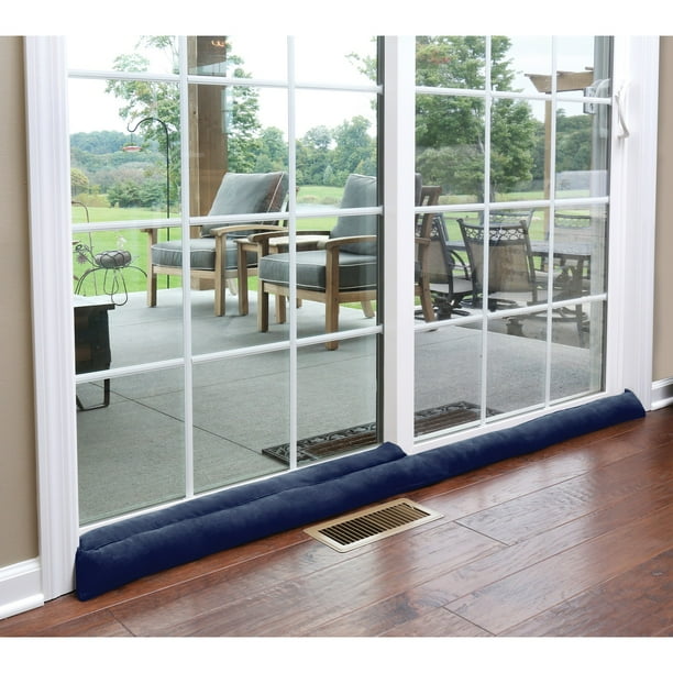 Door Draft Stopper For Bottom Of Sliding Glass Apartment And Patio Approx 71 Long By Home District Navy Com Patio Door Draft Stopper Approx, Weatherizing Sliding Doors