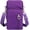 Purple, variant on YOUI-GIFTS 3-Layers Crossbody Bag Cellphone Pouch Armband Wallet Nylon Smartphone Purse with Earphone Hole