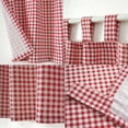 thumbnail image 2 of Durable Gingham Check Kitchen Window Valance, Rectangular Nylon Fabric Light Blocking Curtain for Kitchen Living Room Bedroom Dining Room, 39.37 X 17.72 Inches (Single Panel), 2 of 6