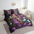 thumbnail image 3 of Manfei Christian Cross 7-Piece Twin Bedding Sets,Butterfly Flower Bedding Comforter Set,Happy Easter Breathable Sheet Sets,Microfiber Teens Bedroom Decor,Reversible, 3 of 6