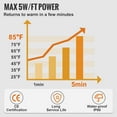 thumbnail image 3 of SKYSHALO Self-Regulating Pipe Heating Cable 5W/ft w/ Built-in Thermostat 6 Feet, 3 of 9