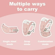AGUDAN Baby Carrier with Hip Seat, 6 in 1 Ergonomic Unisex Waist Stool, 0-36 Months
