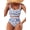 Blue Flower, variant on Women'S Bikini Sets Floral Print Whip 2 Piece Swimsuits High Waisted Scoop Bathing Suits Black XL