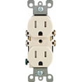 thumbnail image 1 of Outlet Leviton, 15 A, 125 V, color almendra ligera, resistente a manipulaciones, paquete de 1, 1 of 1