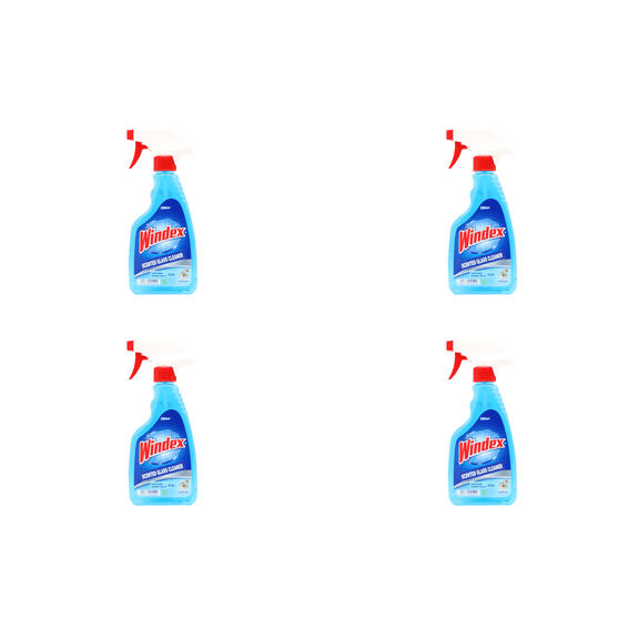 Windex Fresh Scent Glass Cleaner – 4 Pack  bottles (16.9 fl oz x 4 )