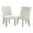 Natural Beige, variant on Linon Hale Set of Two Dining Chairs Beige Fabric Upholstery Espresso Wood Legs