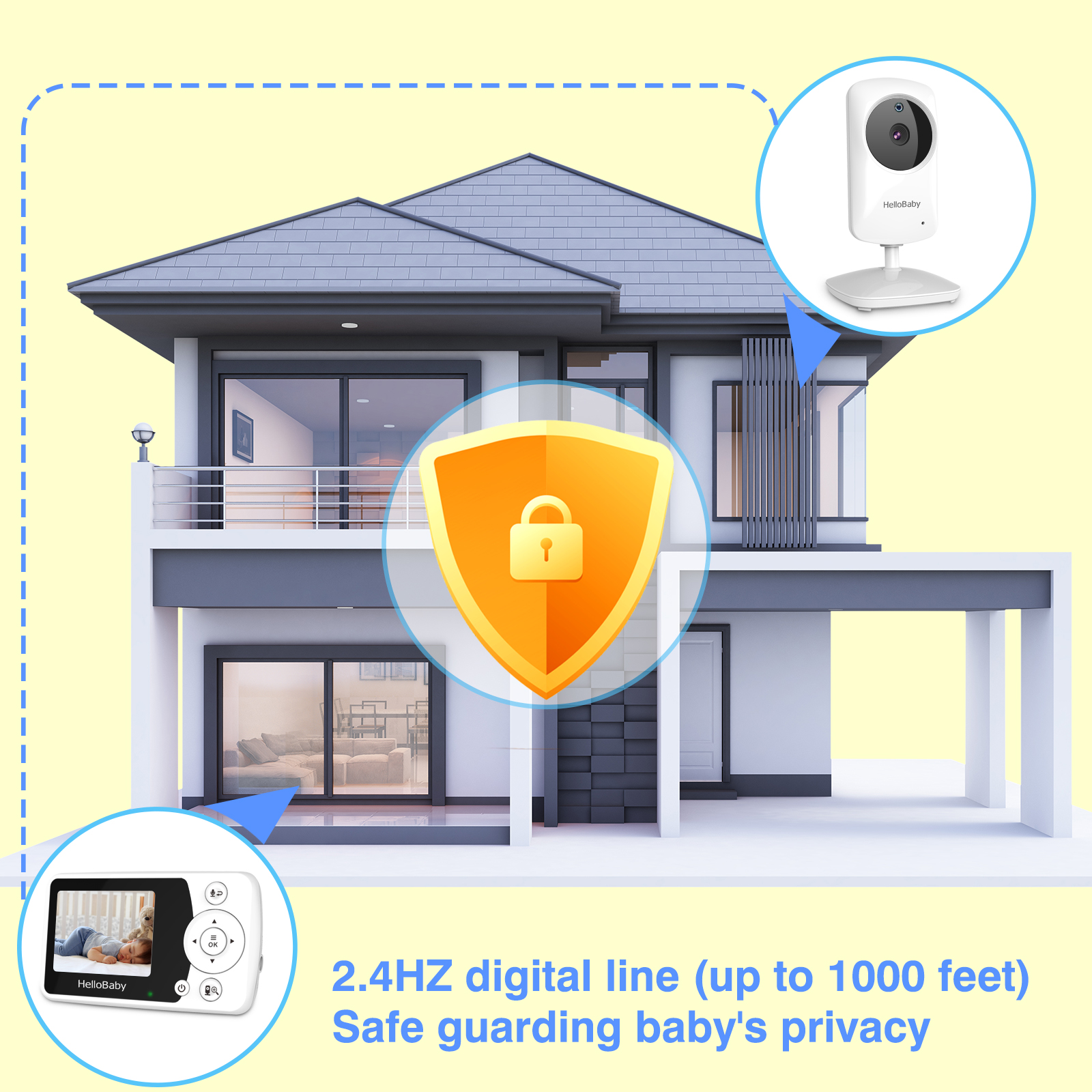 HelloBaby HB31 Video Baby Monitor with Night Vision photo 8