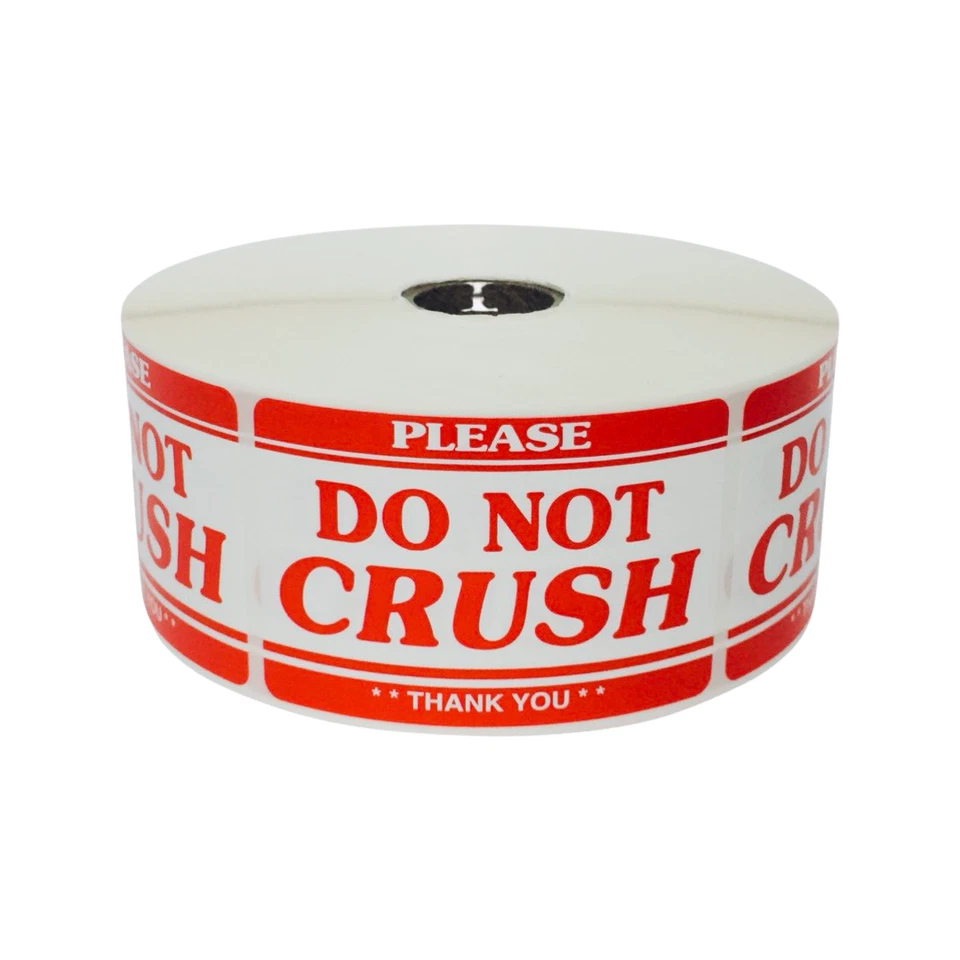 BUTTERFLY- 2"X3" Do Not Crush Warning Shipping Mailing Adhesive Stickers Fragile Labels 500