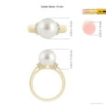 thumbnail image 6 of ANGARA South Sea Cultured Pearl Collar Ring with Diamonds in 14K Yellow Gold for Women | June Birthstone, Birthday, Anniversary, Jewelry Gift for Women | Pearl Ring, 6 of 8
