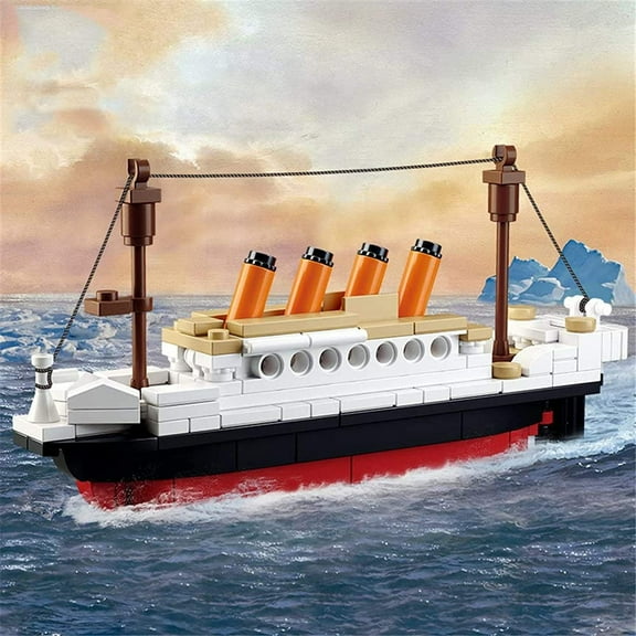 TYMZDYN 194PCS Building Blocks Titanic ShipBoat 3D Model Educational Gift Toys