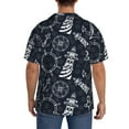 thumbnail image 5 of Vsdgher Anchor and Lighthouse Print Men's Wrinkle Free Untucked Cuban Shirt Business Casual Button Down Shirts Short Sleeve Shirt, 5 of 7