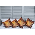 thumbnail image 2 of Ambesonne Autumn Throw Pillow Cover 4 Pack, Forest Trees Leaves, 18", Orange Brown, 2 of 7