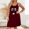 thumbnail image 2 of Tnhcen Plus Size Nightgown Women, Cute Print Double Spaghetti Straps Nightdress, Soft Polyester Spandex Double - Sided Fleece Loose Sleepwear, Comfortable Pajama Dress Sizes S - 2XL, 2 of 6
