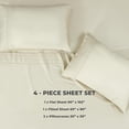 thumbnail image 5 of Dreamology Queen Tencel Sheet,100% Tencel Lyocell Sheets Set,Eucalyptus Sheet, Soft, Peached, Non Slip & Cooling Sheet for Hot Sleepers,Queen Bed Sheet, 16" Deep Pocket - 4 Piece (Arctic Wolf), 5 of 5